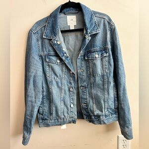 H&M L.O.G.G. Mens Medium Wash Button Up Jean Jacket M